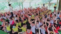 Chương trình trải nghiệm thú vị tại làng Thể thao  của các bạn nhỏ trường Tiểu học Phan Chu Trinh