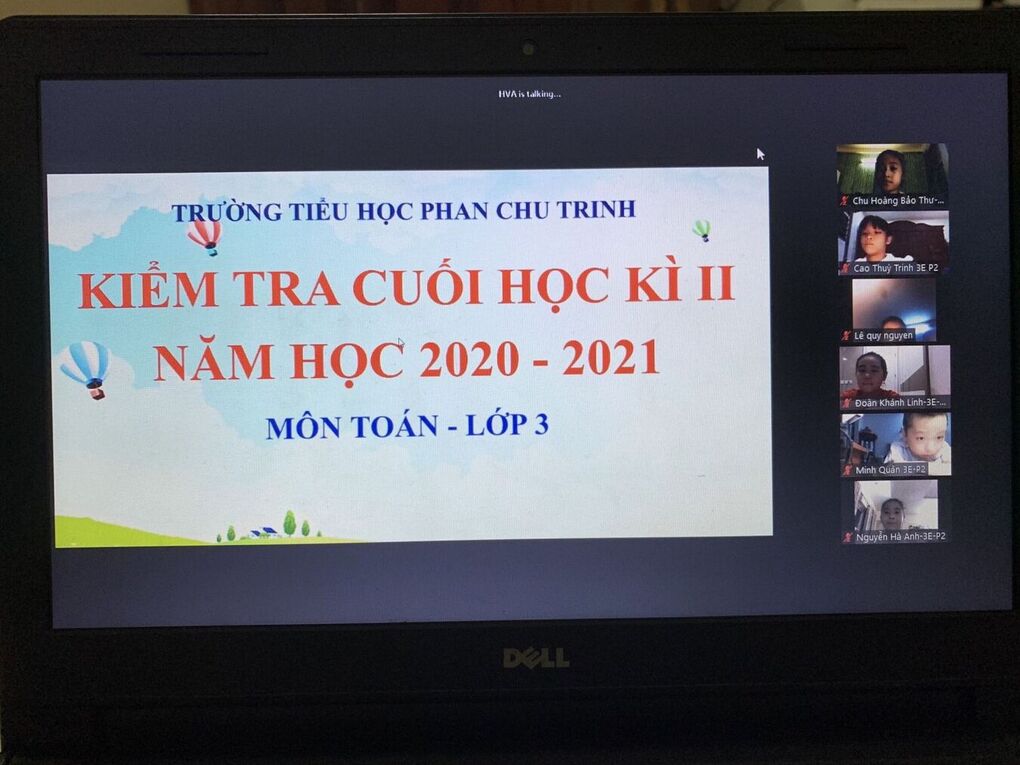 Trường Tiểu học Phan Chu Trinh tổ chức kiểm tra, đánh giá học kì II năm học 2020 -2021 theo hình thức trực tuyến, hoàn thành nhiệm vụ năm học