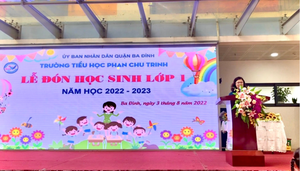 Trường Tiểu học Phan Chu Trinh long trọng tổ chức “Lễ đón học sinh lớp 1” Năm học 2022 - 2023