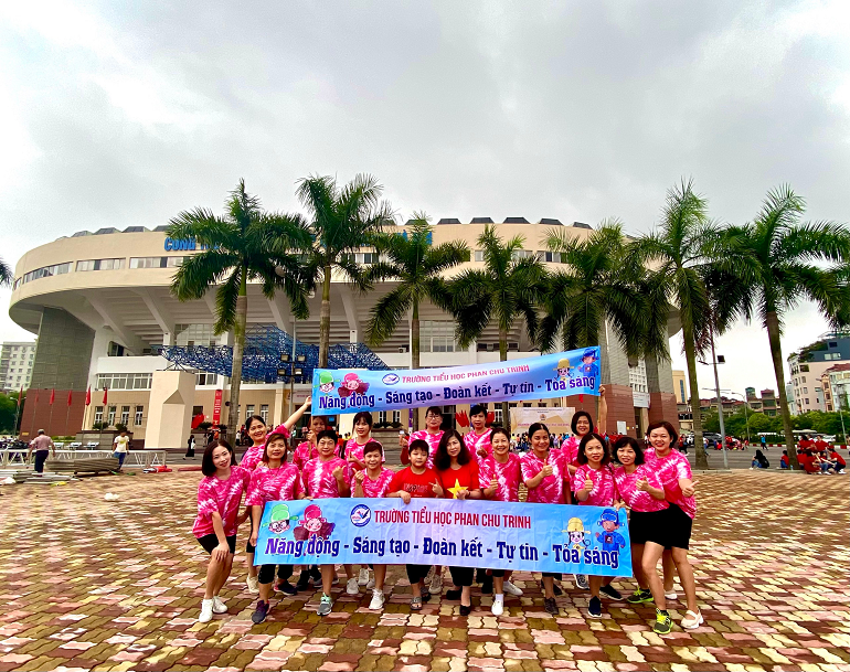 Trường Tiểu học Phan Chu Trinh tham gia hội khỏe công nhân, viên chức, lao động quận Ba Đình năm 2022