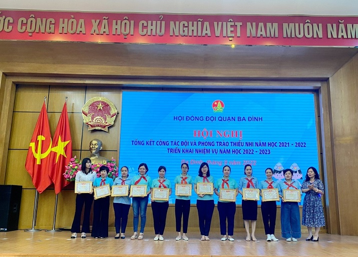 Liên đội trường TH Phan Chu Trinh tham gia Hội nghị  “Tổng kết và triển khai công tác Đội và phong trào thiếu nhi  năm học 2022 – 2023” của Quận đoàn Ba Đình