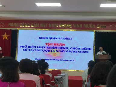 Trường TH Phan Chu Trinh tham gia buổi Tập huấn phổ biến  Luật khám bệnh, chữa bệnh số 15/2023/QH15