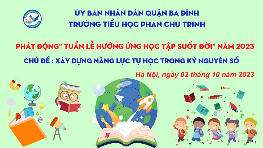 Trường Tiểu học Phan Chu Trinh phát động  “Tuần lễ hưởng ứng học tập suốt đời” năm 2023