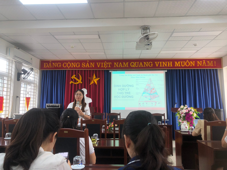 Trường TH Phan Chu Trinh tham gia tập huấn truyền thông về Dinh dưỡng hợp lý trong trường học năm học 2023 - 2024