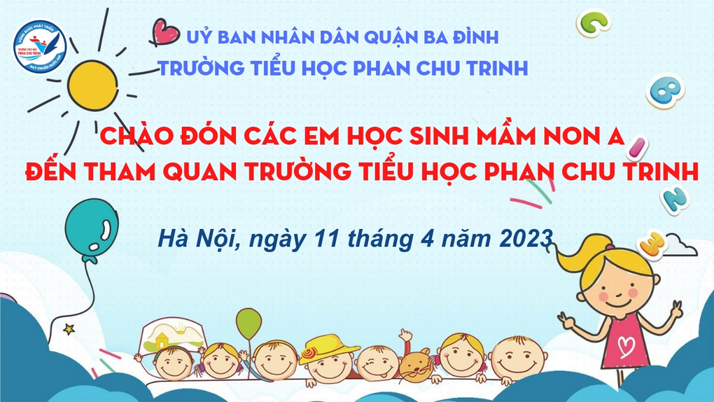 Trường TH Phan Chu Trinh hân hoan chào đón các em nhỏ  trường Mẫu giáo Mầm non A đến tham quan, trải nghiệm
