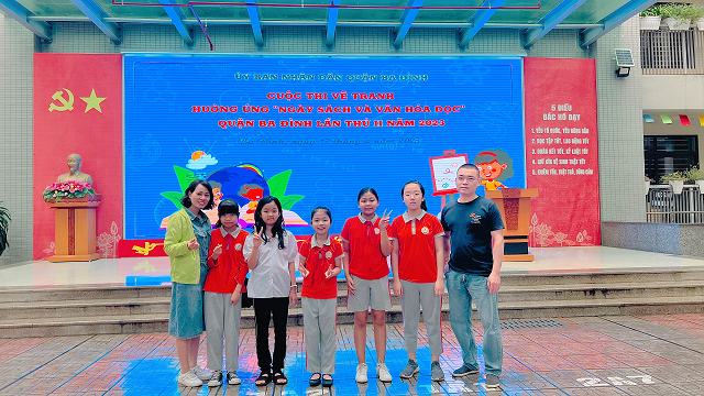 Những cây cọ nhí của Tiểu học Phan Chu Trinh cùng thể hiện tài năng trong cuộc thi vẽ tranh thiếu nhi với chủ đề "Sách và cuộc sống”