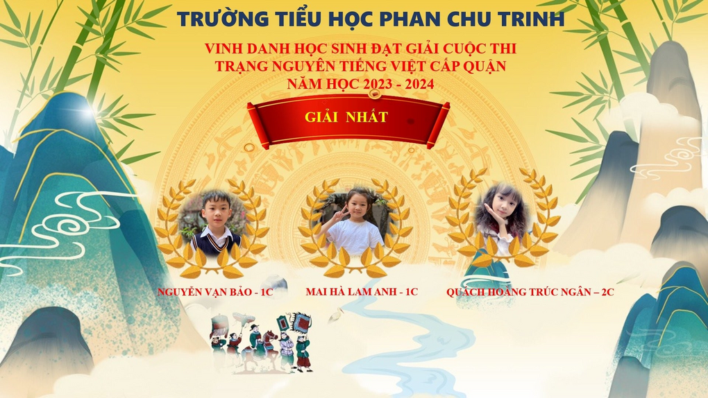 Trường Tiểu học Phan Chu Trinh vinh danh học sinh đạt giải cuộc thi Trạng nguyên Tiếng Việt - cấp Quận Năm học 2023 – 2024