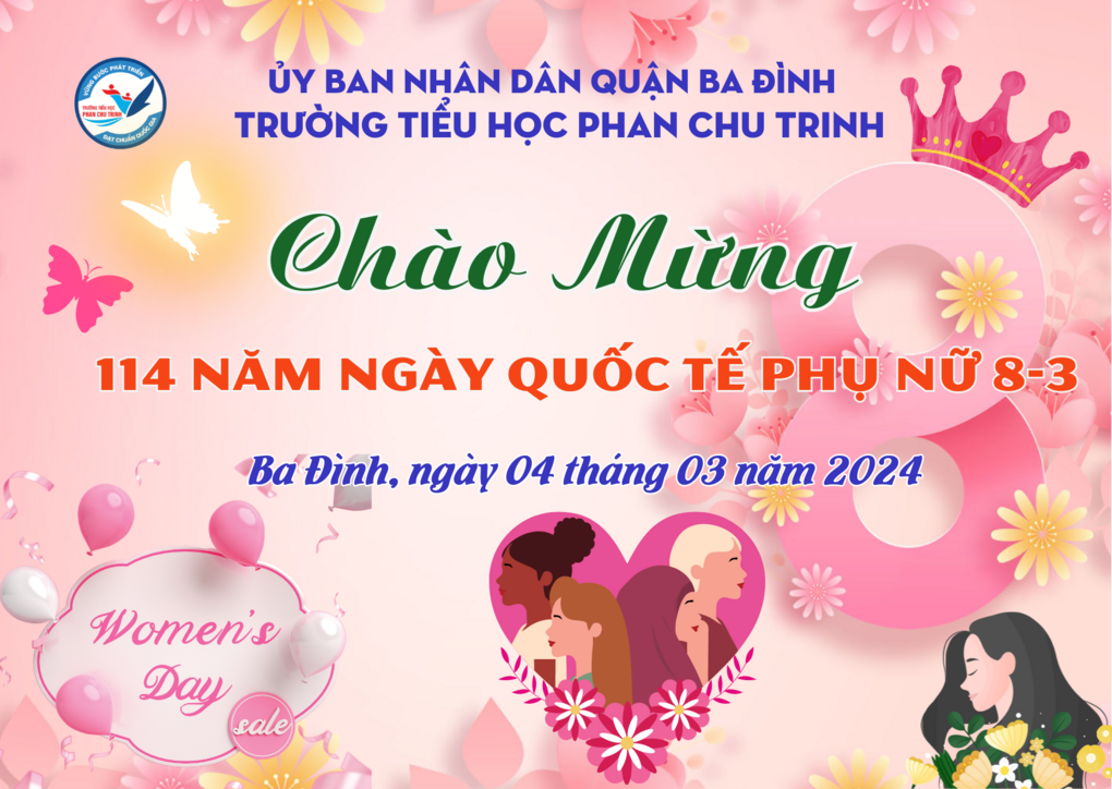 Liên đội Tiểu học Phan Chu Trinh sinh hoạt dưới cờ Chào mừng 114 năm Ngày Quốc tế phụ nữ 8/3