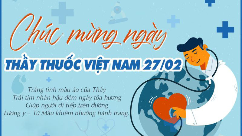 Thiệp chúc mừng ngày thầy thuốc Việt Nam